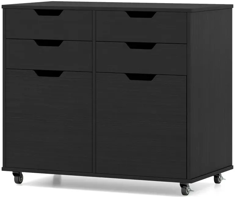 4 Drawer File Cabinet with Wheels for Home Office Organization