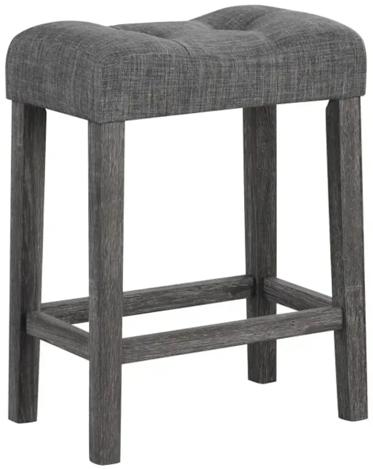 24 Inch Set of 2 Saddle Bar Stools with Padded Seat