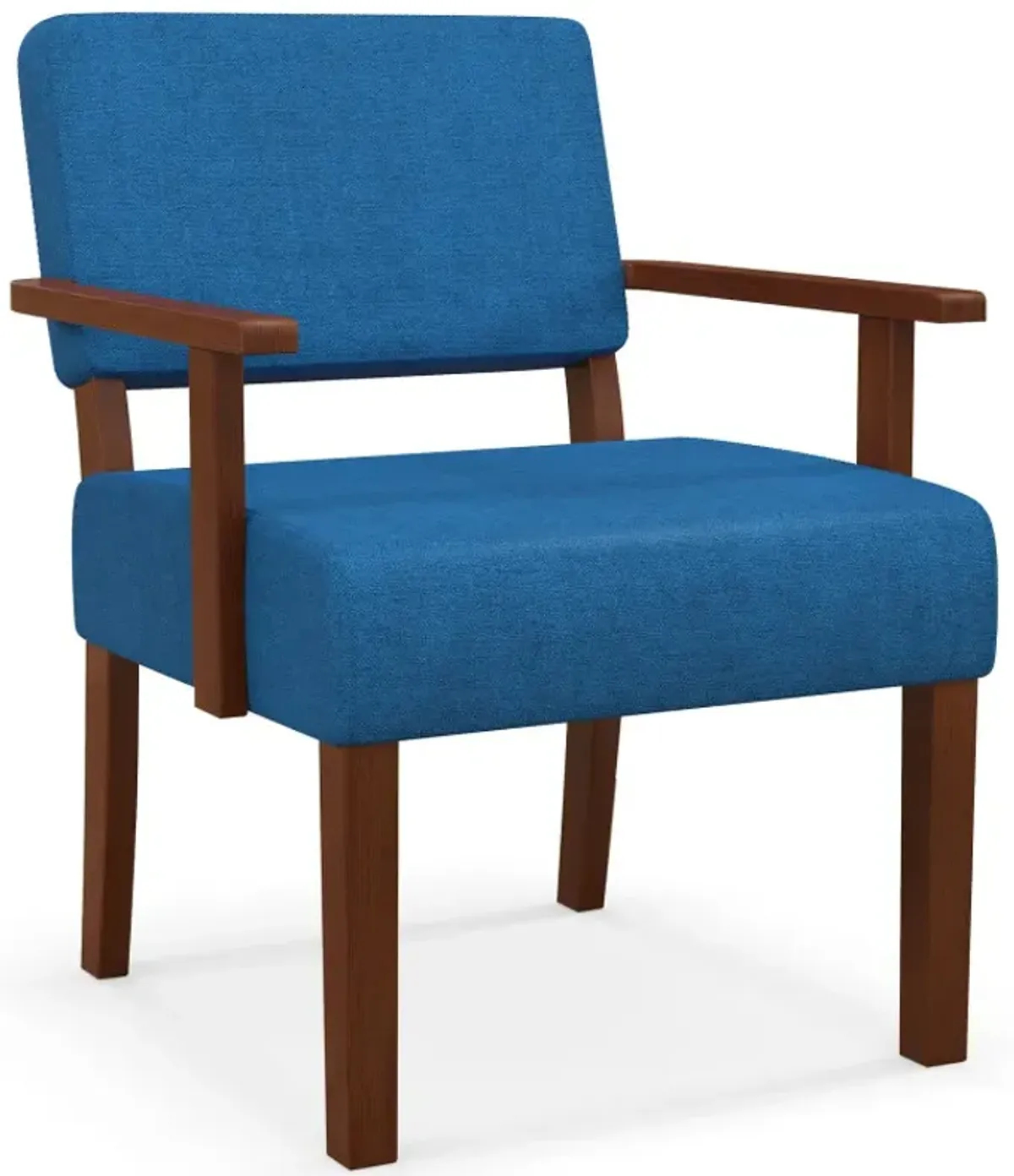 Wooden Frame Accent Chair Upholstered Living Room Chair