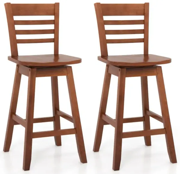 Counter Height Barstools Set of 2 with Footrest for Kitchen Island Bar