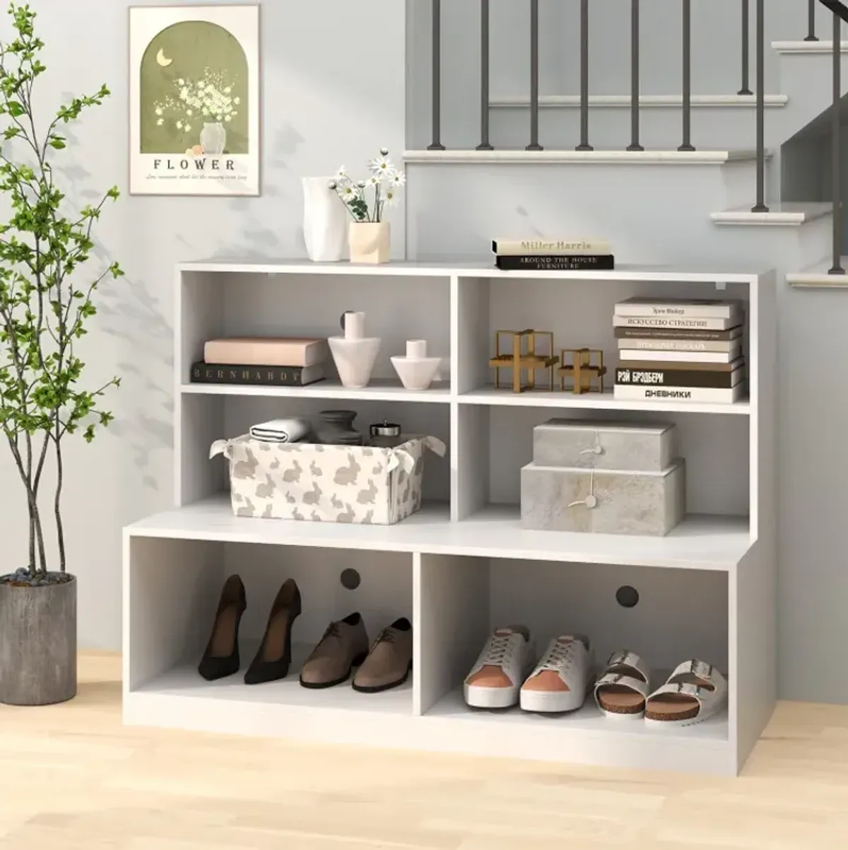 Entryway Shoe Cabinet with 2 Anti-tipping Kits