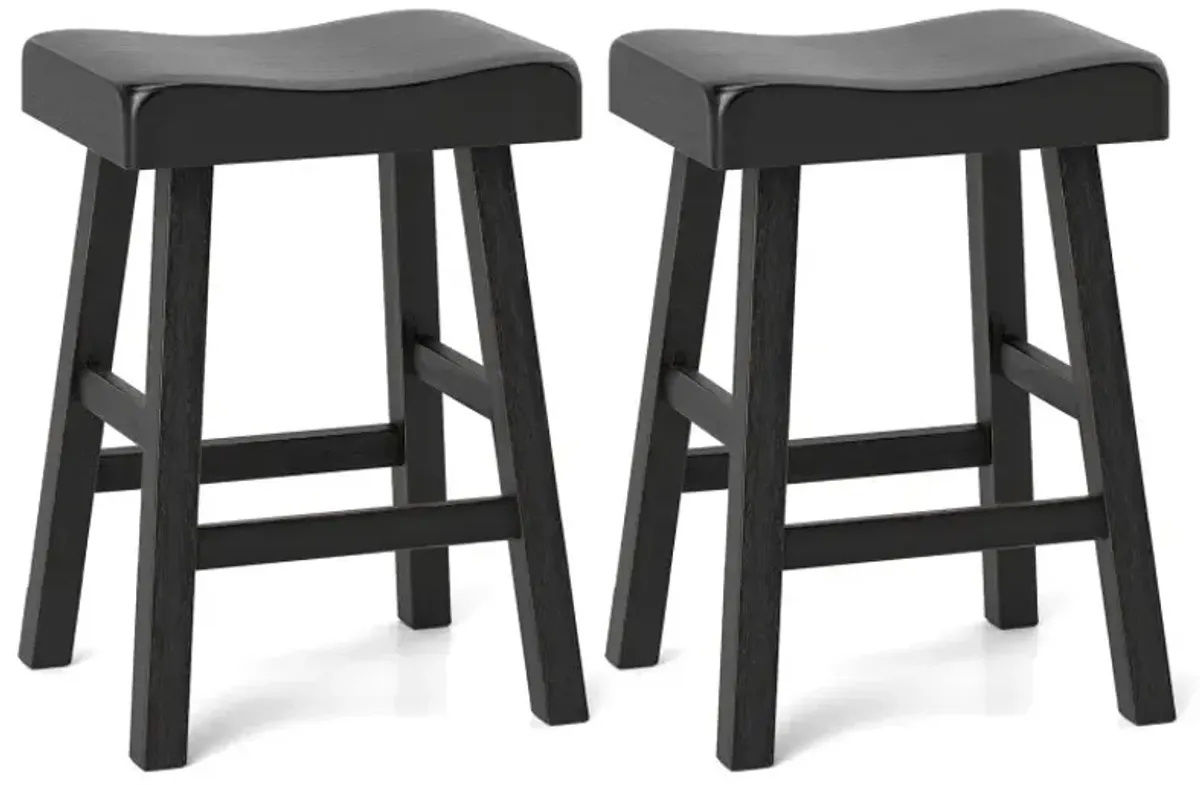 24 Inches Counter Height Stools Set of 2 with Footrest for Restaurant Cafe Pub