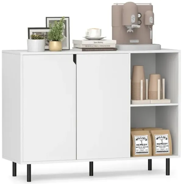 42 Inch Sideboard Buffet Cabinet Kitchen with Adjustable Shelves