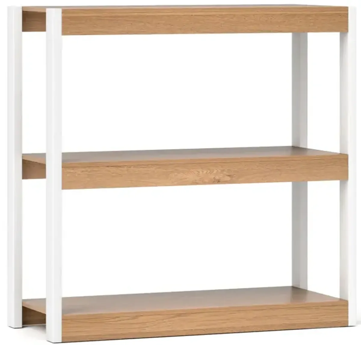 3 Tier Bookshelf Wooden Bookcase with Dual Anti-Tipping Kits