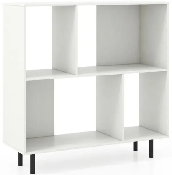 Open Shelf Bookcase with 4 Compartments
