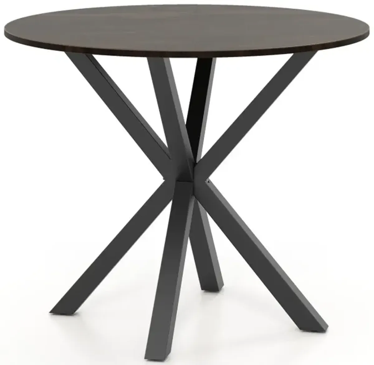 36 Inch Wood Dining Table with Intersecting Pedestal Base for 2-4 People