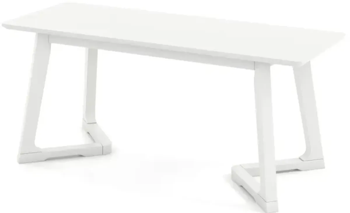 42 Inch Modern Entryway Bench Long Dining Bench with Rubber Wood Legs