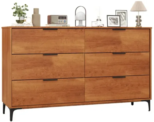 6-Drawer Dresser with Interlock System for Bedroom Living Room