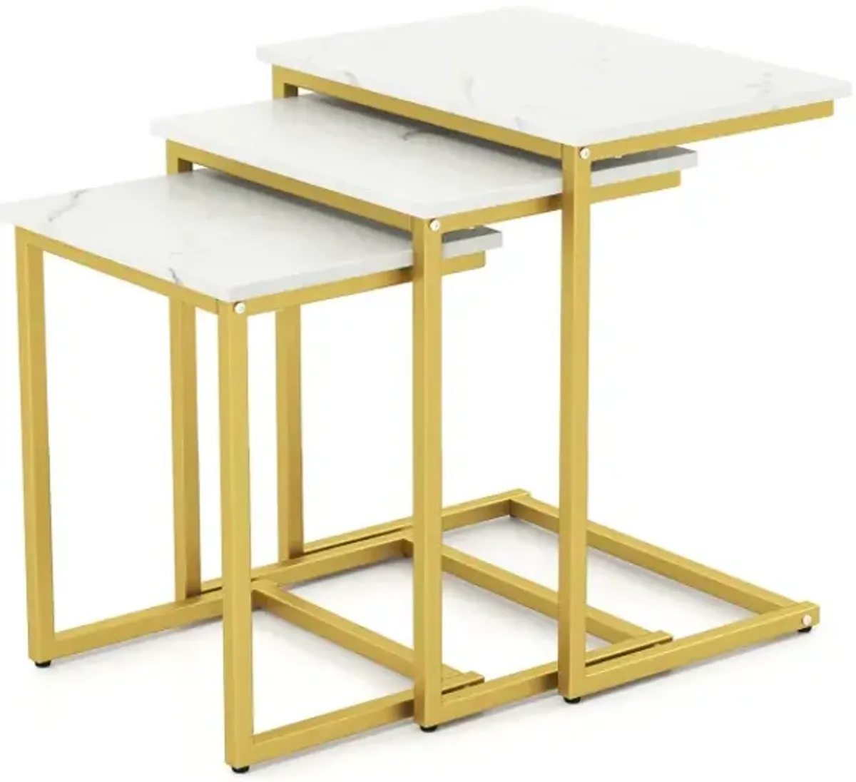 3 Pieces Multifunctional Coffee End Table Set