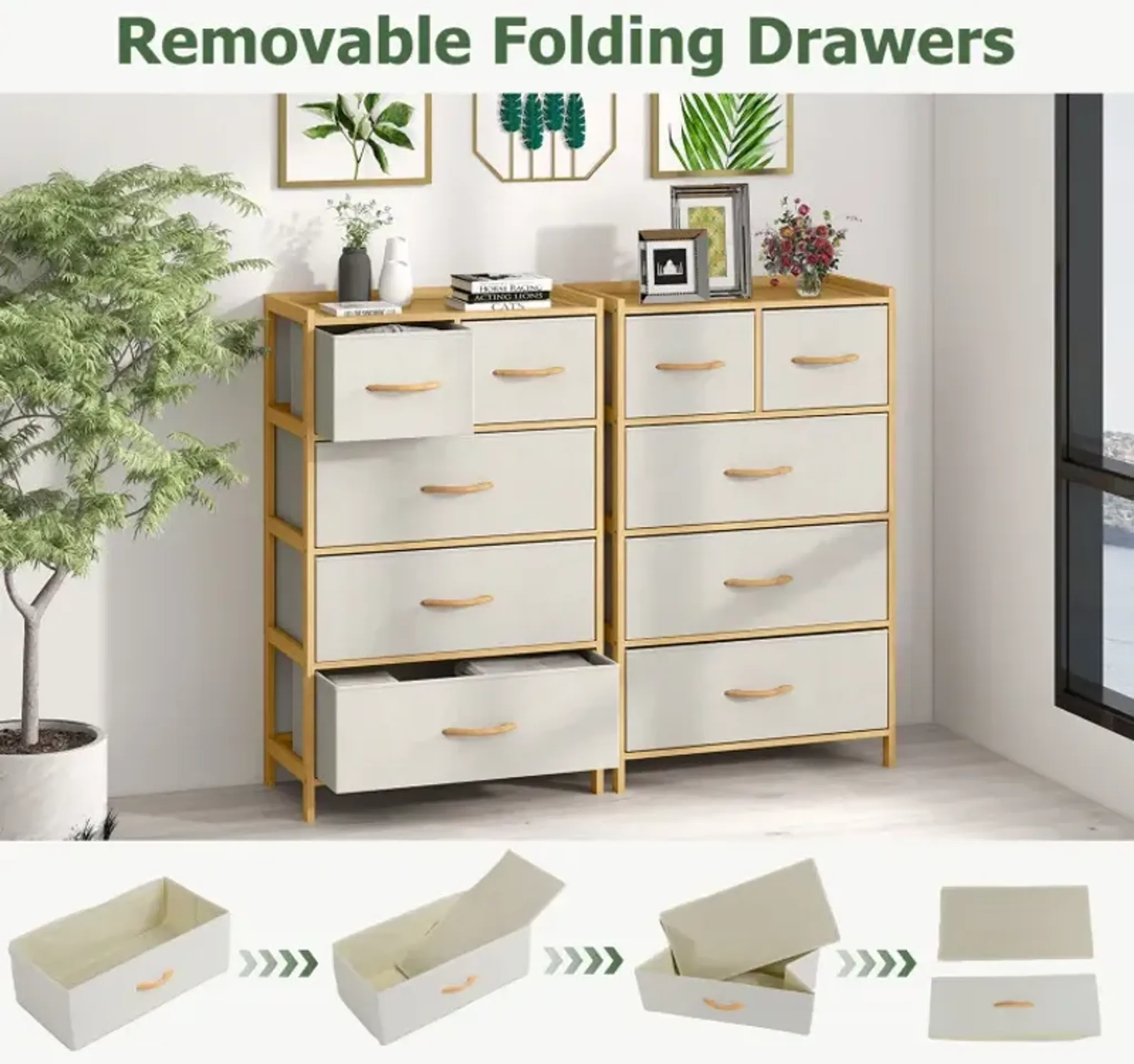 5 Drawer Dresser With Top Shelf For Bedroom Costway | Furniture.com
