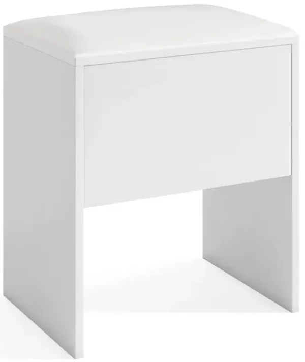 Vanity Stool Flip Top Storage Stool with Soft Padded Seat