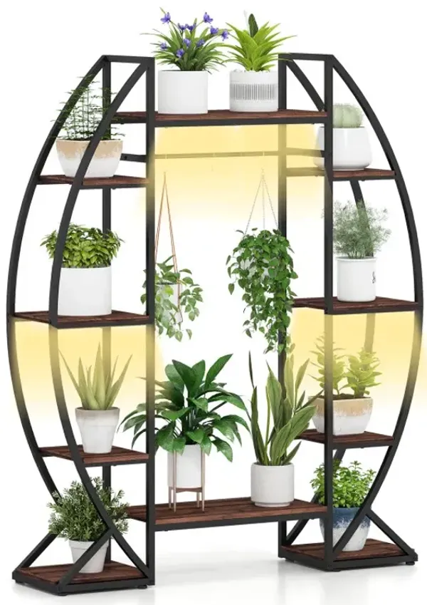 Indoor Plant Stand 63" Tall 10-Tier Corner Metal Plant Shelf Large Flowerpot Holder