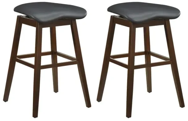 Swivel Bar Stools Set of 2 with Padded Contoured Seat and Footrest