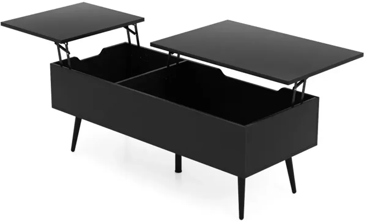 47 Inch Lift Top Coffee Table with 2 Hidden Compartments