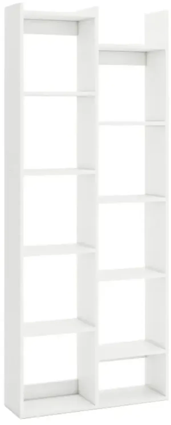 11-Tier Modern Book Organizer Bookcase with Anti-Tipping Kits