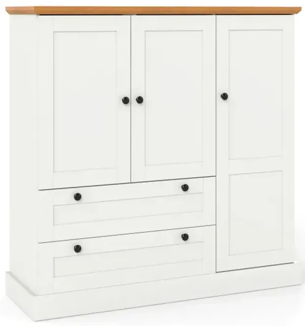 47.5 Inch Kitchen Freestanding Storage Cabinet with 3 Doors and 2 Large Drawers