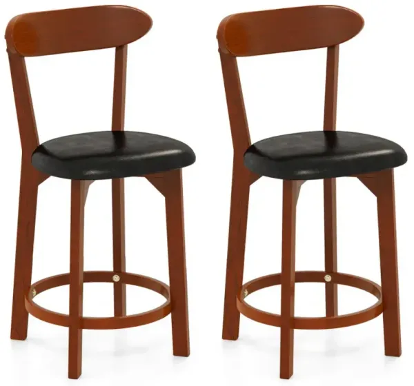 Set of 2 Modern Armless Upholstered Cushioned Seat Island Dining Chairs for Kitchen
