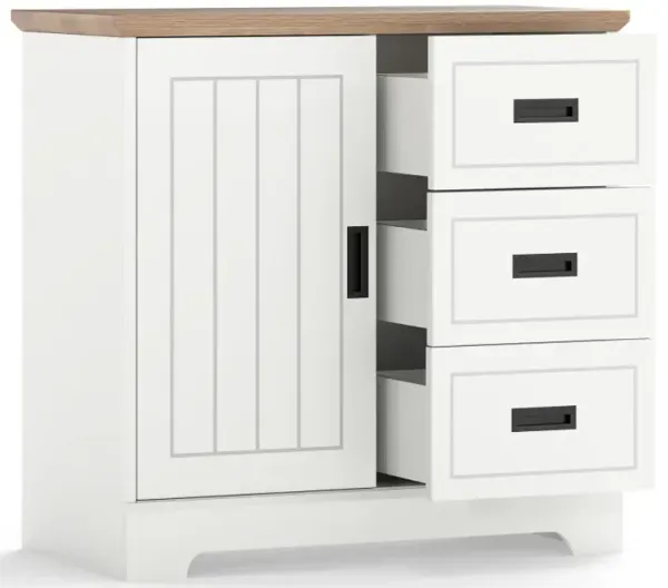 Farmhouse Sideboard Buffet Cabinet Kitchen Pantry with Sliding Doors