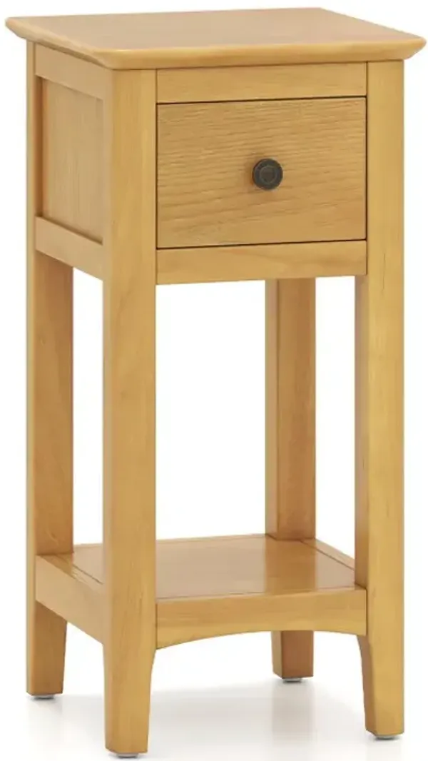 3-Tier Nightstand with Drawer and Open Storage Shelf