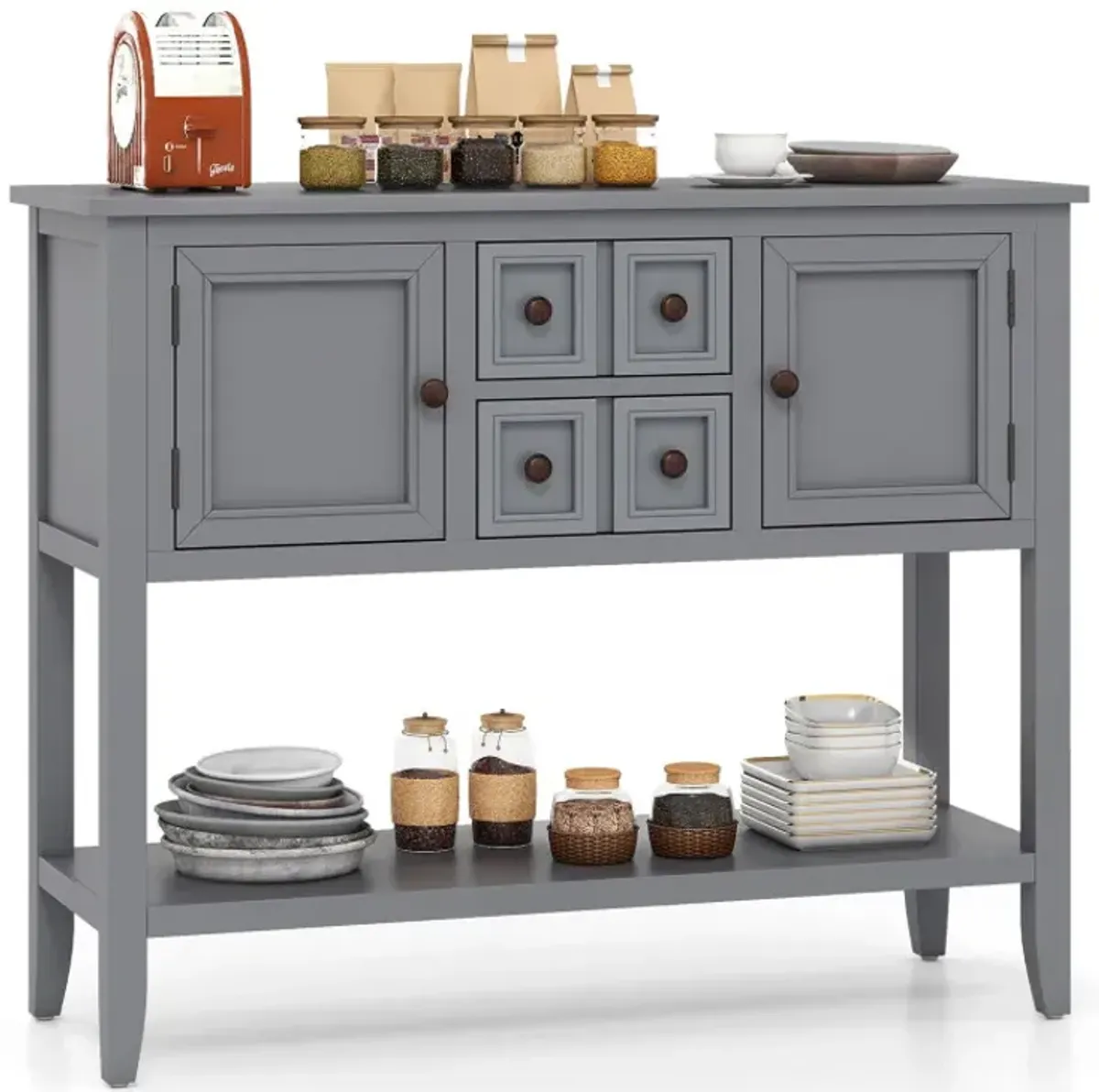 Buffet Sideboard Cabinet with 2 Doors and 2 Drawers