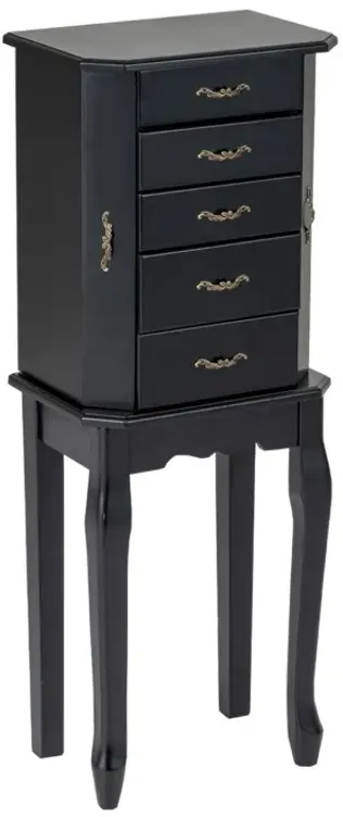 Standing Jewelry Box with 4 Drawers and 2 Side Doors