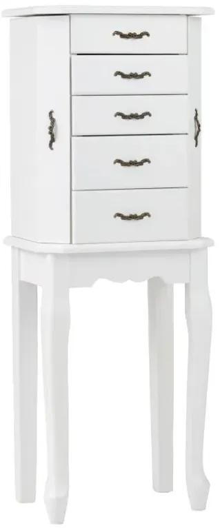 Standing Jewelry Box with 4 Drawers and 2 Side Doors