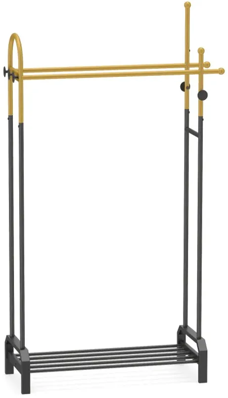 Double Rods Garment Rack for Hanging Clothes