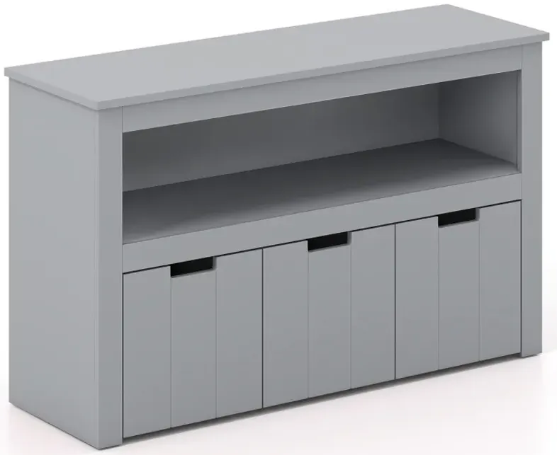 Kid Toy Storage Cabinet Drawer Chest with Wheels and Large Storage Cube Shelf