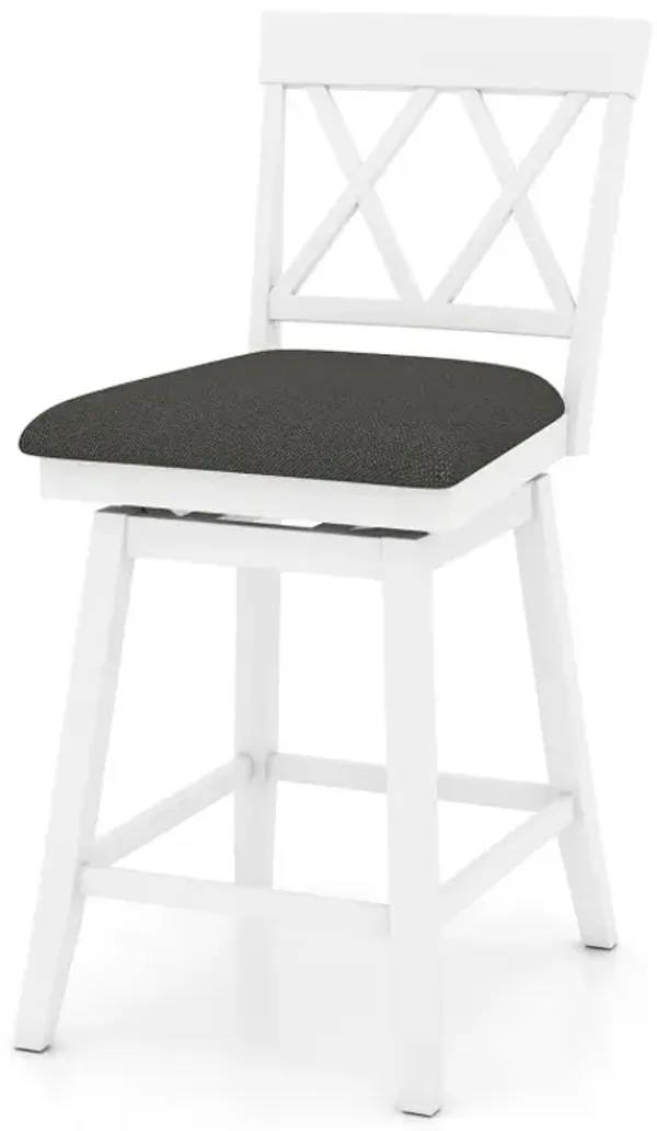 24/29 Inch Counter Height Barstools with Backrest and Upholstered Seat Cushion for Kitchen,Dining Room