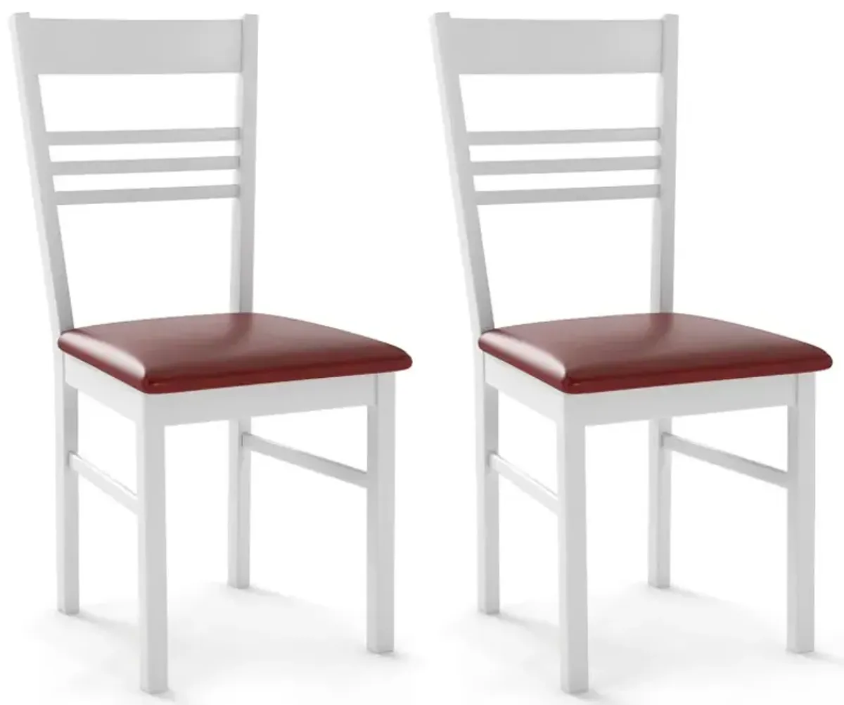 Wood Dining Chairs Set of 2 with Rubber Wood Frame