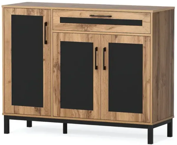 48 Inch Sideboard Buffet Cabinet with Drawer and Metal Legs