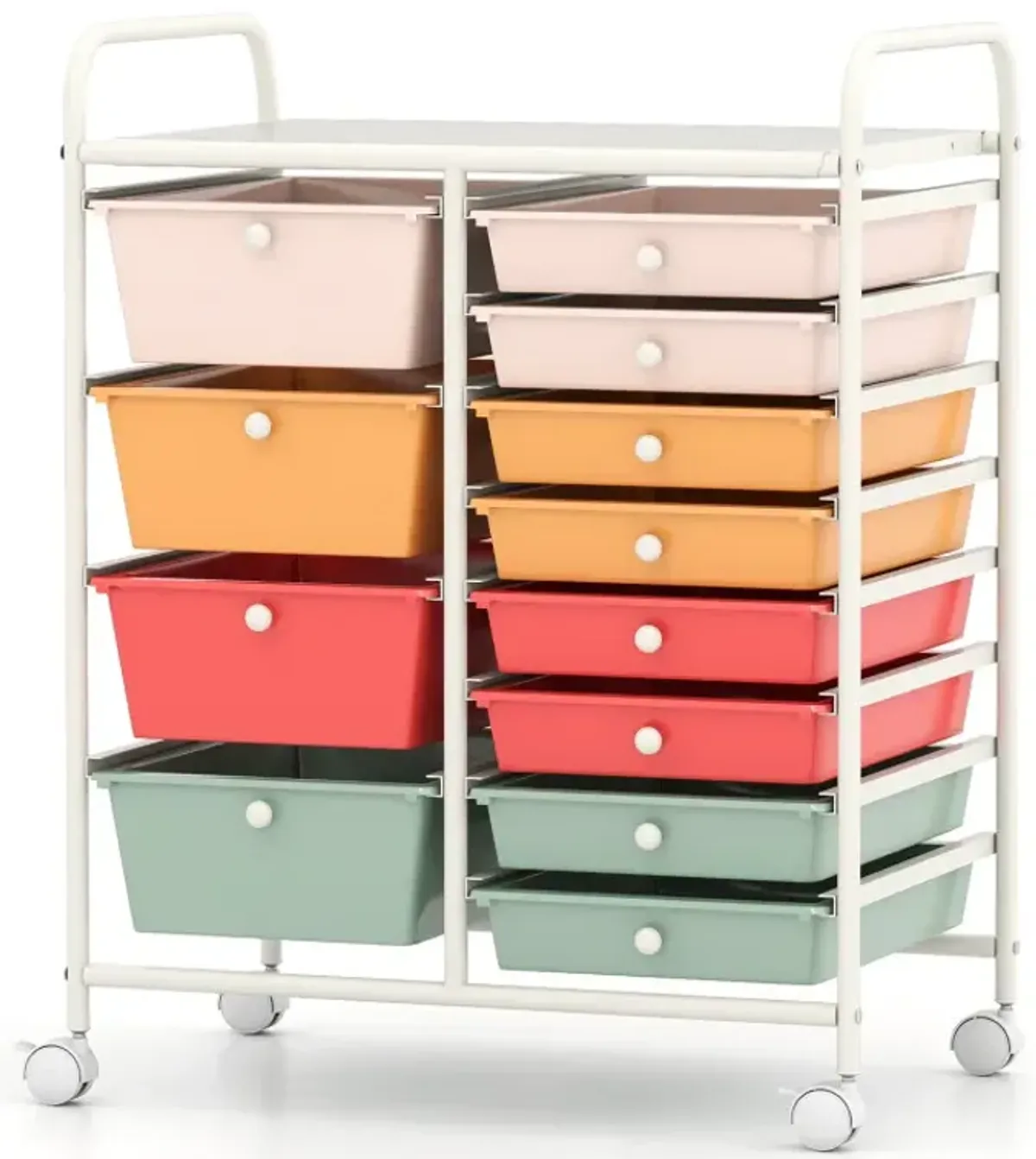 12-Drawer Utility Rolling Cart with Drawers Multi-Use Storage