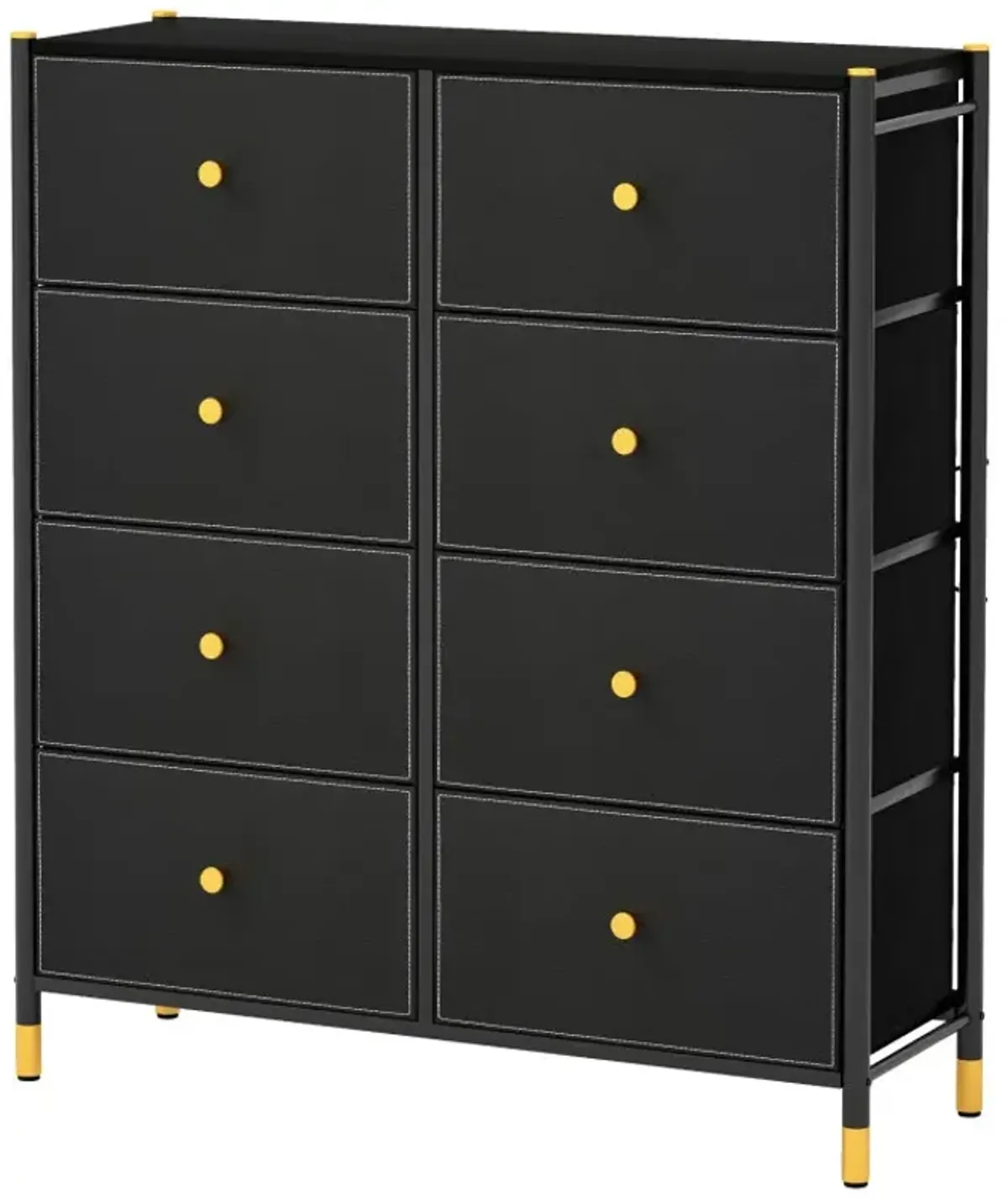 Floor Dresser Storage Organizer with 5/6/8 Drawers with Fabric Bins and Metal Frame