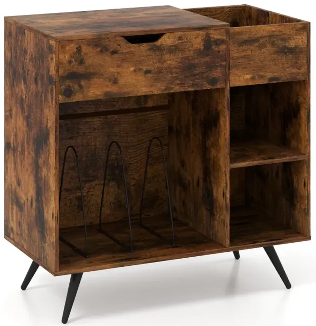 Record Player Stand with Power Outlet