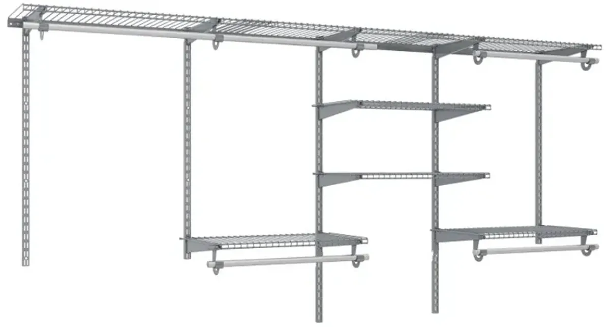 4-8 Feet Closet Organizers and Storage System with Hanging Rod for Laundry Bedroom