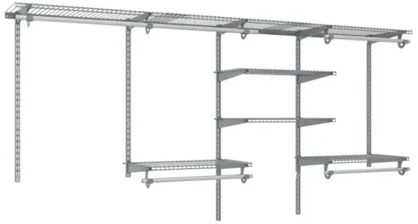 4-8 Feet Closet Organizers and Storage System with Hanging Rod for Laundry Bedroom