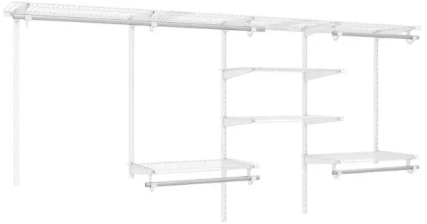 4-8 Feet Closet Organizers and Storage System with Hanging Rod for Laundry Bedroom