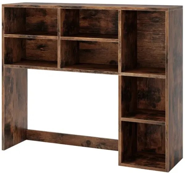 Desktop Bookshelf with 7 Open Cubbies and 3 Adjustable Shelves