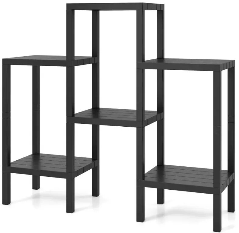 6-Tier Plastic Modular Storage Shelves for Living Room and Kitchen