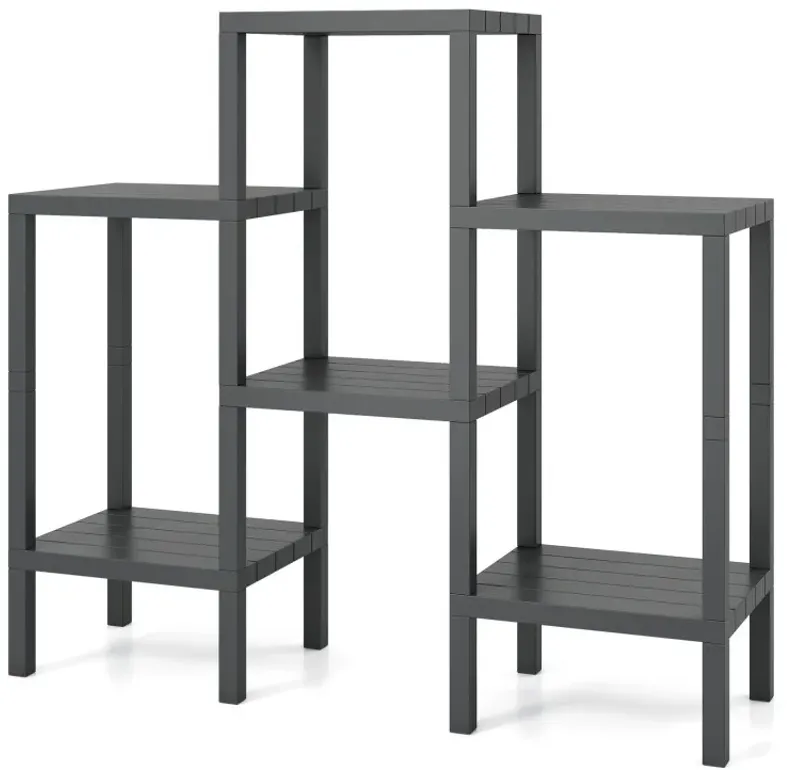 6-Tier Plastic Modular Storage Shelves for Living Room and Kitchen