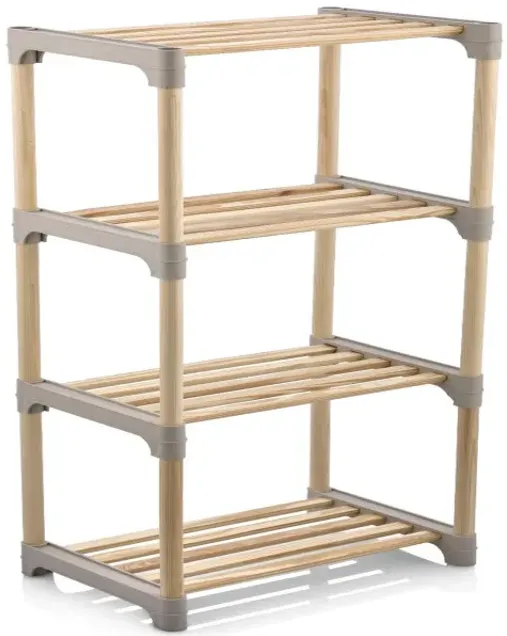 4/5-Tier Bookshelf with Open Shelves for Home Office and Bathroom
