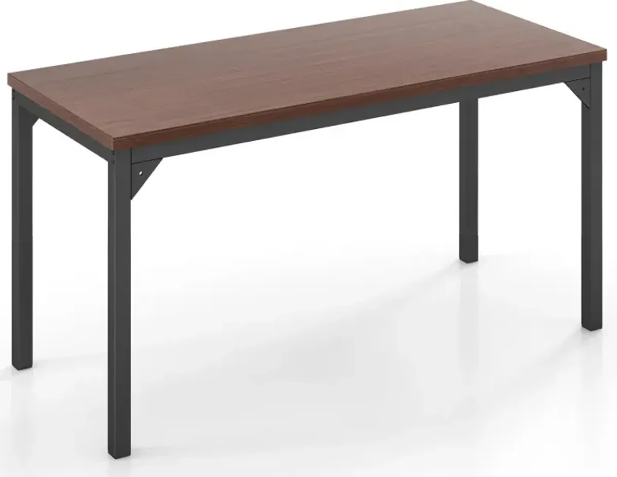 55 Inch Conference Table with Heavy-duty Metal Frame