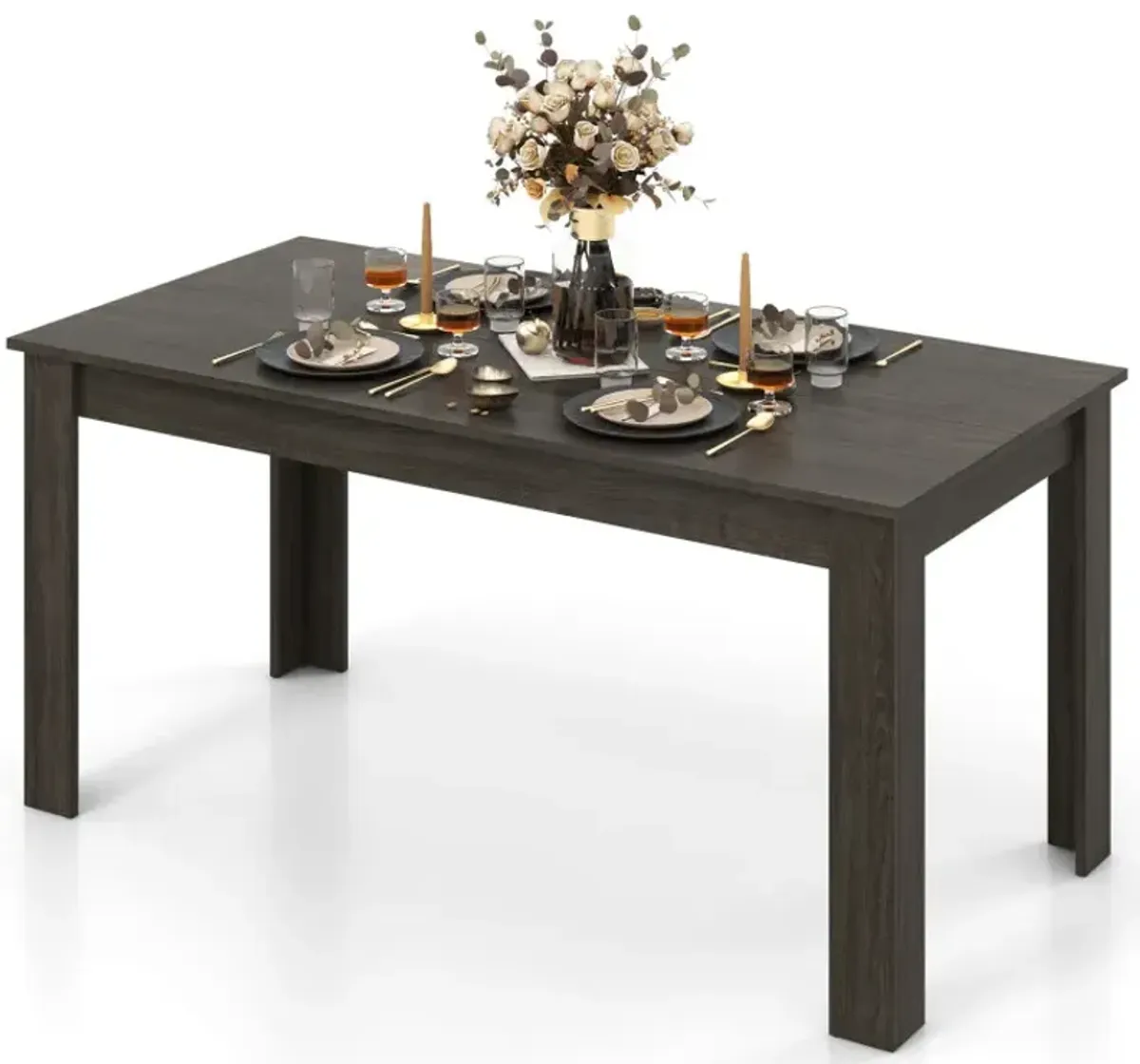 63 Inch Rectangular Modern Dining Kitchen Table