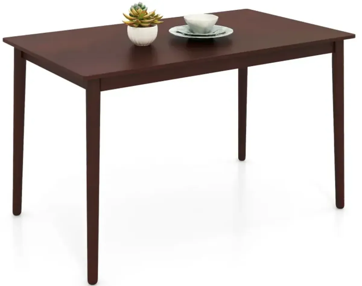 48 Inches Mid Century Dining Table for 4 with Rubber Wood Legs