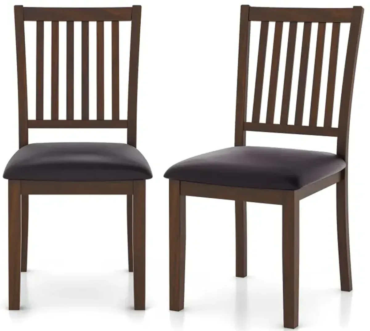 Upholstered Modern Dining Chair Set of 2 with Slanted High Backrest