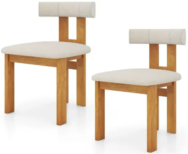 Dining Chair Set of 2 Upholstered Kitchen Chair with Padded Seat