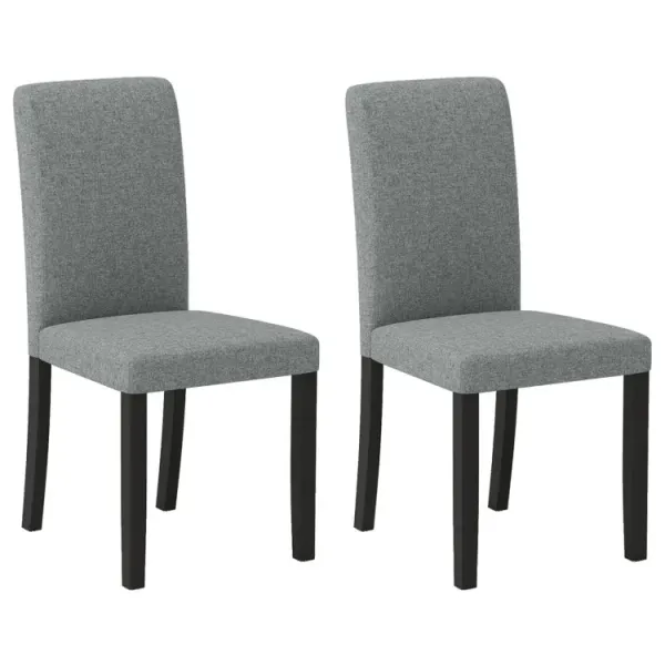 Dining Chair Set of 2 Mid-Century Modern Chairs with Rubber Wood Legs