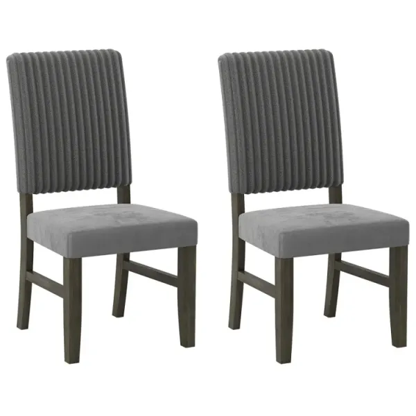 Dining Chair Set of 2 Mid-Century Modern Velvet Fabric Upholstered Chairs