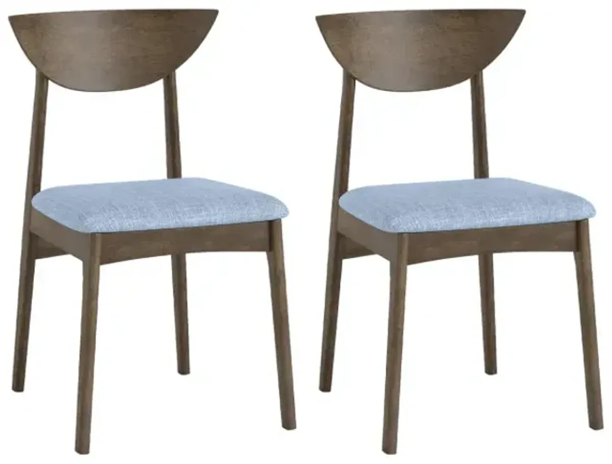 Wooden Dining Chair Set of 2 with Rubber Wood Leg