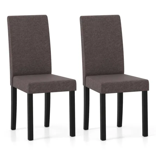 Set of 2 Dining Chair Mid-Century Modern Fabric Upholstered Parson Chairs